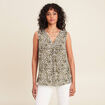 Blouse sans manches vert femme