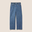 Jean large 7/8ème taille haute denim stone femme