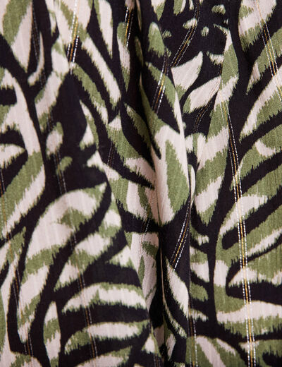 Blouse manches longues vert femme