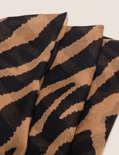 &Eacute;tole en voile polyester recycl&eacute; marron clair femme