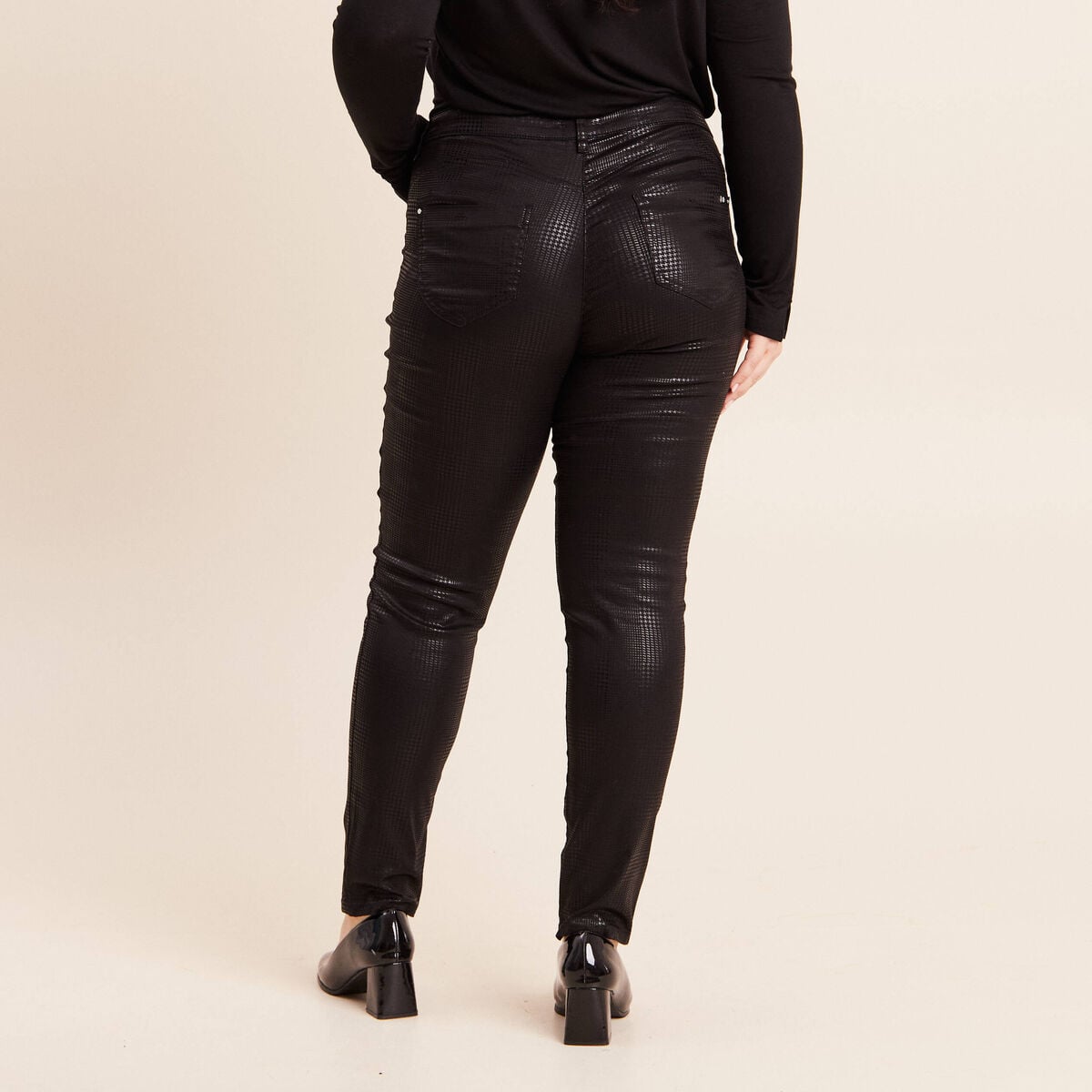 Pantalon magique Le L&eacute;ger enduit noir femme