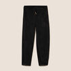 Pantalon barrel bas resserr&eacute; noir femme