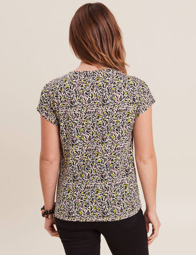 T-shirt manches courtes vert anis femme