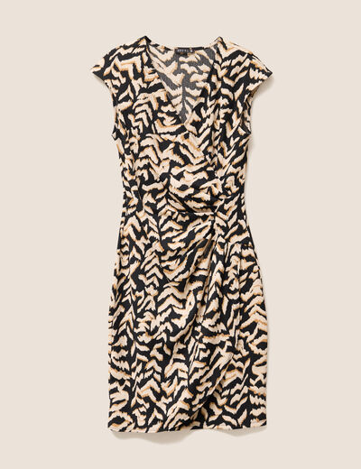 Robe ajustée courte noir femme