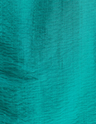 Blouse fluide col avec lien vert menthe femme
