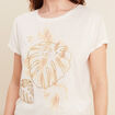 T-shirt manches courtes ecru femme