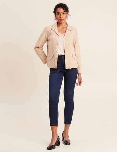 Débardeur thermo-douceur bretelles fines beige femme