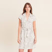 Robe droite zipp&eacute;e gris femme