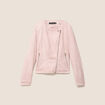Veste droite zipp&eacute;e vieux rose femme