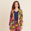 Veste courte col ch&acirc;le multicolore femme