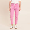 Jean coupe mom 7/8&egrave;me rose fushia femme