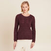 Pull manches longues bordeaux femme