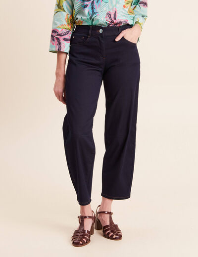 Pantalon magique Le L&eacute;ger coupe barrel denim brut femme