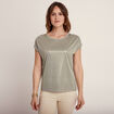 T-shirt manches courtes vert clair femme
