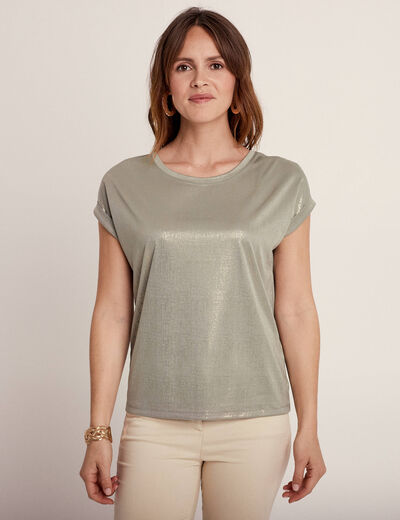 T-shirt manches courtes vert clair femme