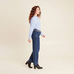 Jean large ceinturé denim stone femme