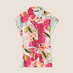 Chemise fluide manches courtes rose femme