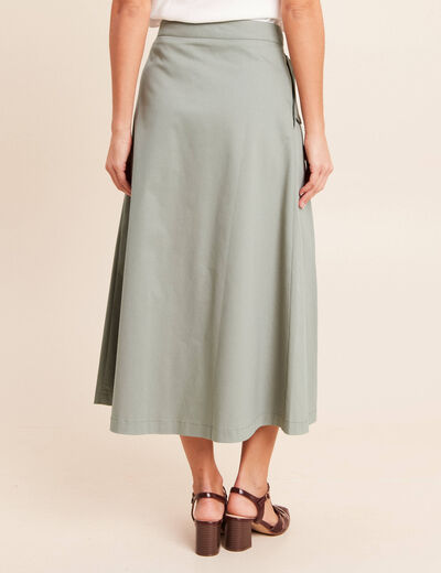 Jupe doubl&eacute;e vert clair femme