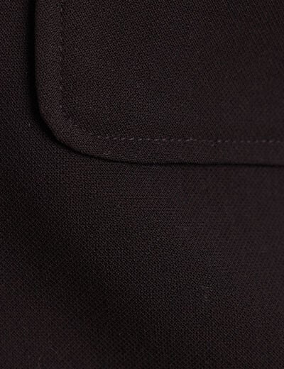 veste cintr&eacute;e doubl&eacute;e avec capuche noir femme