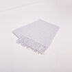 Écharpe à franges gris clair femme
