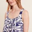 Blouse bretelles fines bleu femme