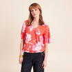 Blouse manches courtes rouge femme