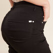 Pantacourt droit taille standard noir femme