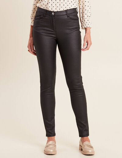Pantalon magique ajusté noir femme