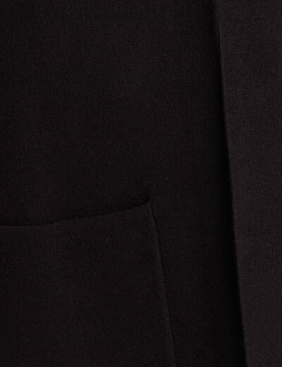 Gilet long à capuche noir femme
