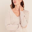 Pull manches longues couleur or femme