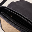 Sac rectangulaire à rabat noir femme