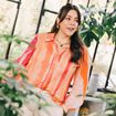 Chemise manches longues rose corail femme