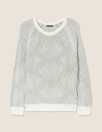 Pull manches longues vert femme