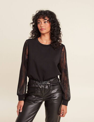 T-shirt manches longues noir femme
