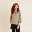 Blouse manches 3/4 vert clair femme