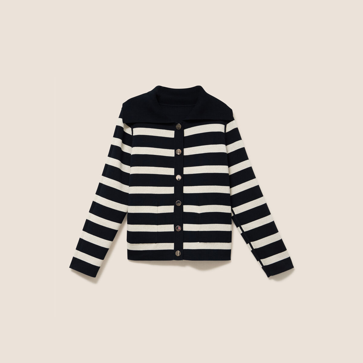 Veste r&eacute;versible en maille noir femme