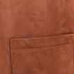 Veste courte doubl&eacute;e marron fonc&eacute; femme