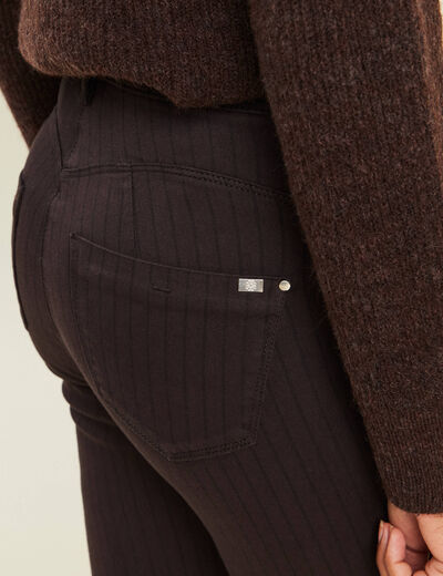 Pantalon magique L'Unique coupe bootcut marron fonc&eacute; femme