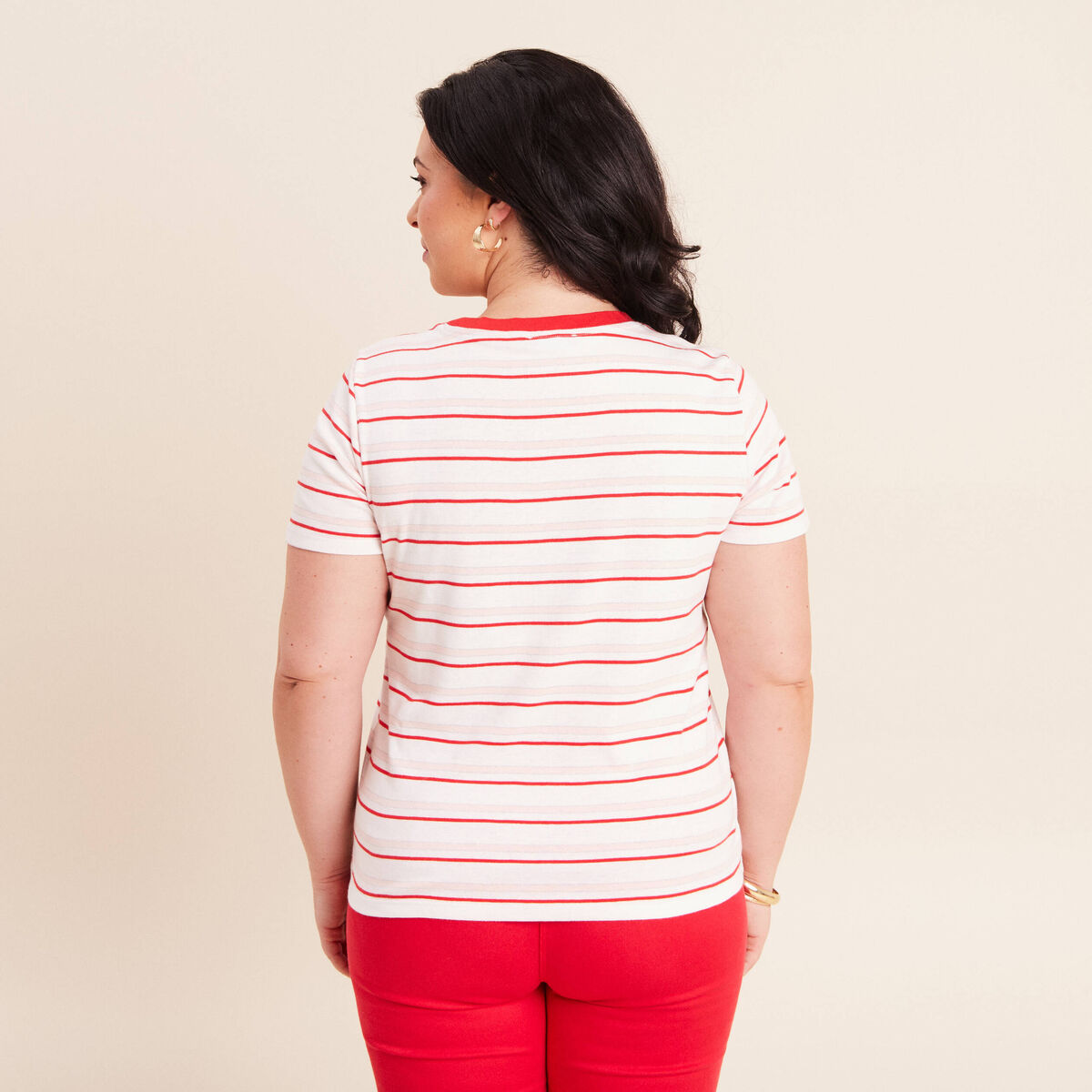 T-shirt manches courtes rose femme