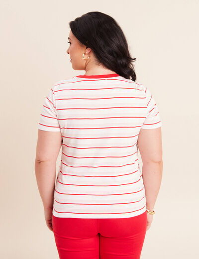 T-shirt manches courtes rose femme