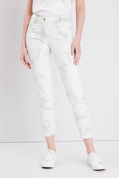 Pantalon ajusté vert clair femme