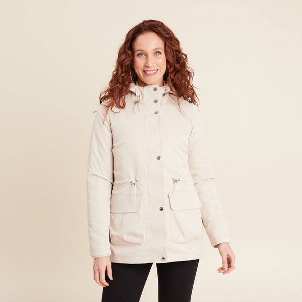 Parka à capuche sable femme