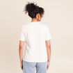 T-shirt manches courtes ecru femme