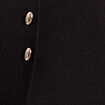 gilet droit court sans manches col rond noir femme