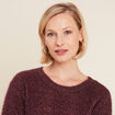 Pull manches longues bordeaux femme