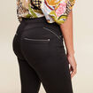 Pantalon coupe ajust&eacute;e taille haute noir femme