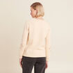 Sweat manches longues beige femme