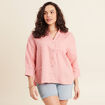 Chemise manches 3/4 vieux rose femme