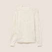 Pull col montant manches longues ecru femme