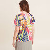 T-shirt manches courtes multicolore femme